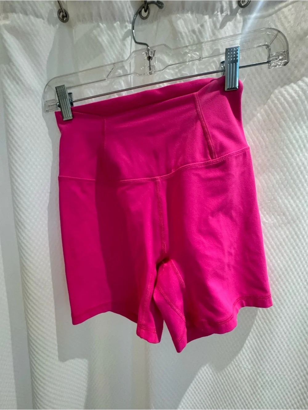 FP Movement by Free People High-Rise Bike Shorts in Hot Pink